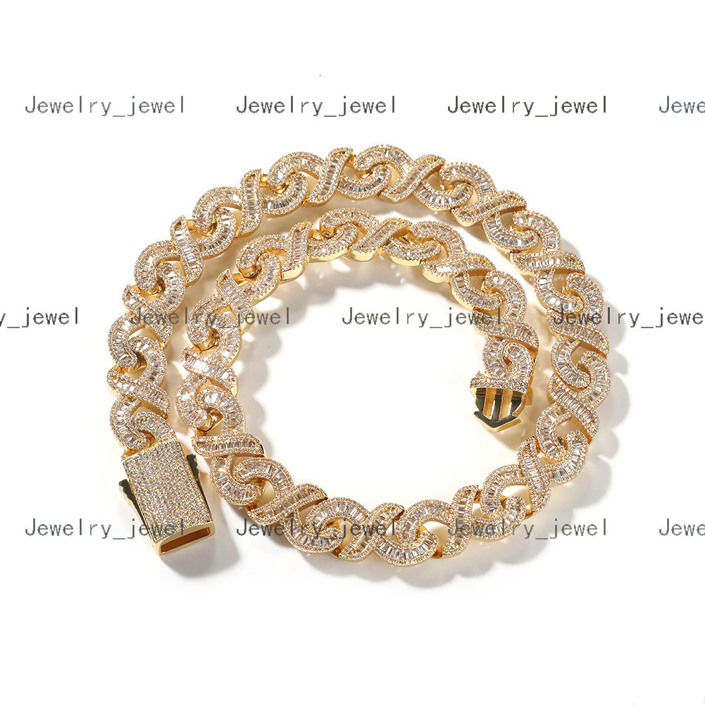 Hot Selling Products 2025 New Moissanite Necklace 15mm Gold Cuban Link Bracelet Chain Jewelry for Men