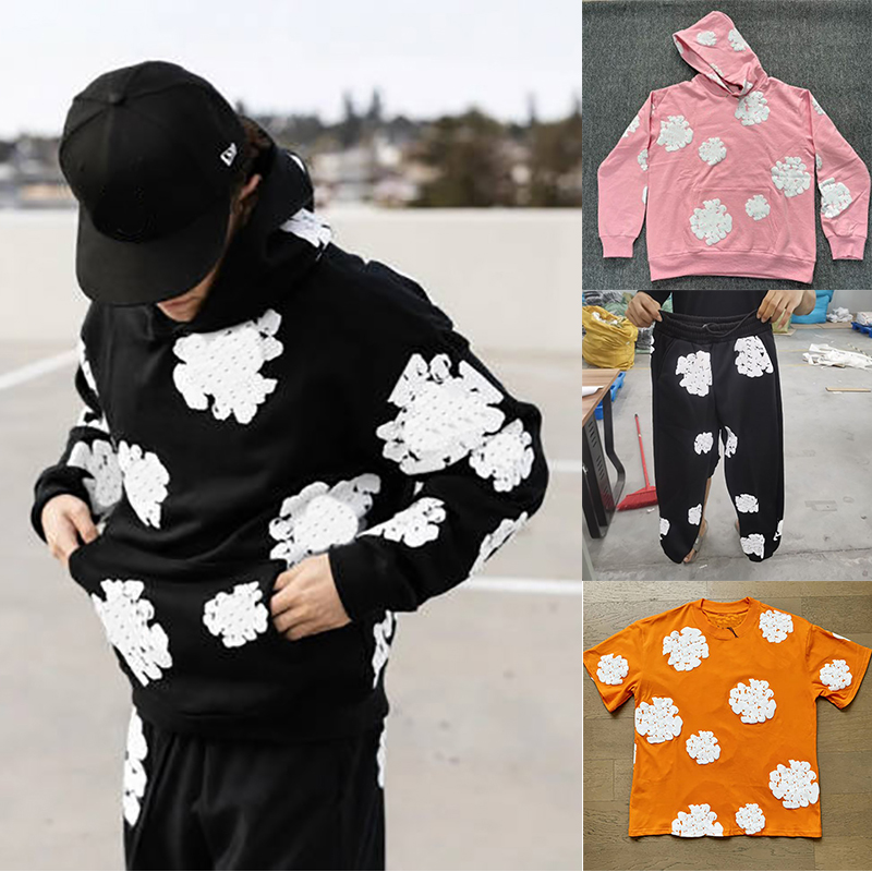 Designer Hoodie Men's Sweatshirt High end Puff Print 2 Piece Long Sleeve Spring Long Sleeve Hoodie Floral Print Hip Hop Style Asian Size