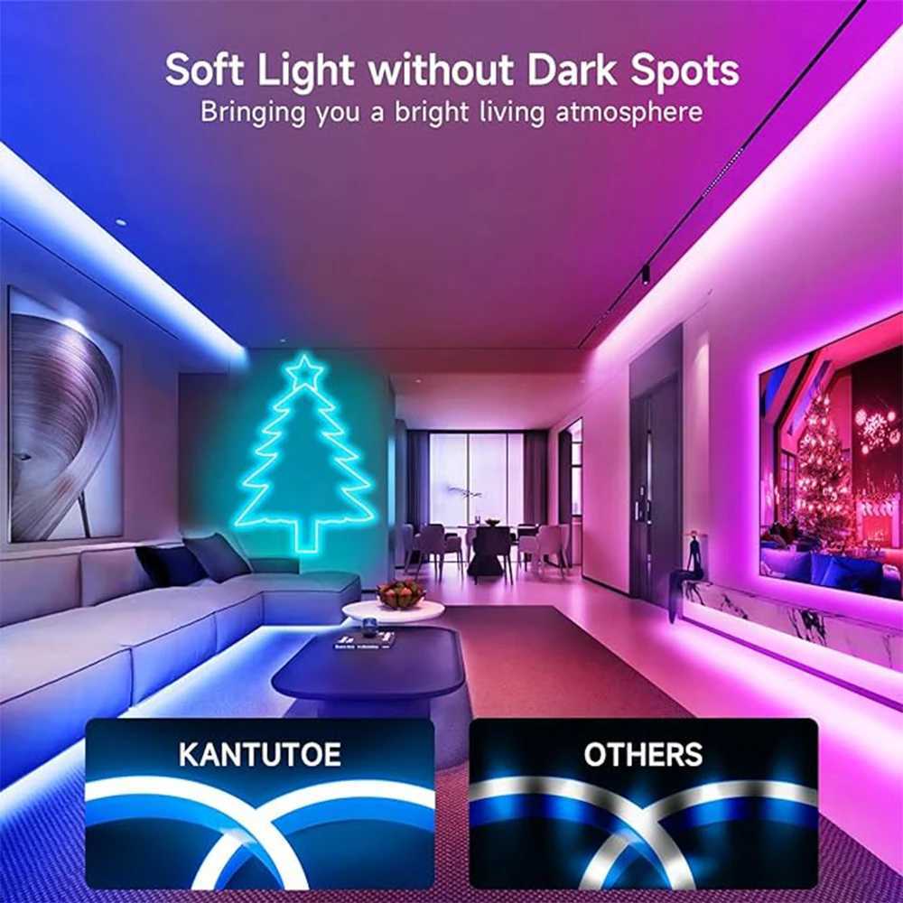 5M Silicone Neon LED Strip 24V Bluetooth RGB Music Sync IP67 Waterproof 72LEDs/M Rope Light for Home Party Decor W250526