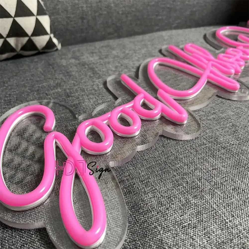 Neon LED Sign Good Vibe Only Bedroom Party Decoration Room Neon Lights Signs USB Party Home Room Wall Decor Neon Lamp W250526
