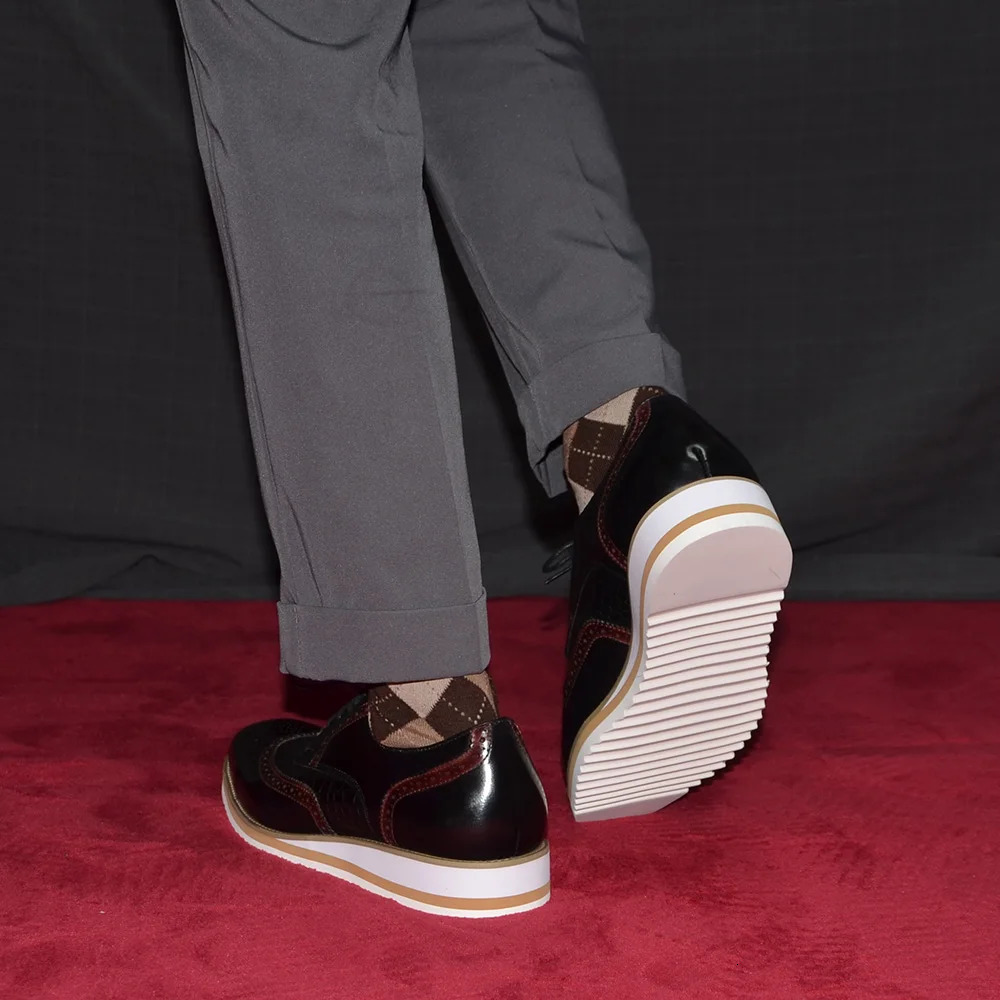 Italy Mens Wingtip Lace Up Dress Derby Shoes Classic Modern Formal Color Block Oxford Lightweight Casual Social Party Seankers 250526