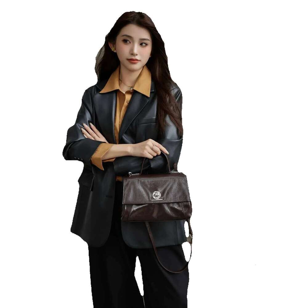 Designer Luxury Designer Luxury Ladies' Vintage High-End Leather Shoulder Crossbody Bag