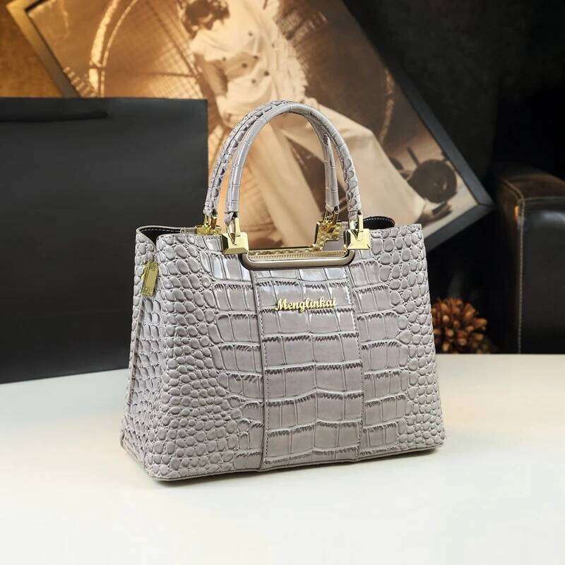 Designer Bag Genuine Leather Women Handbag New Fashion Brand Crocodile Pattern Lady Portable Tote Bag Shoulder Crossbody Bags For Female