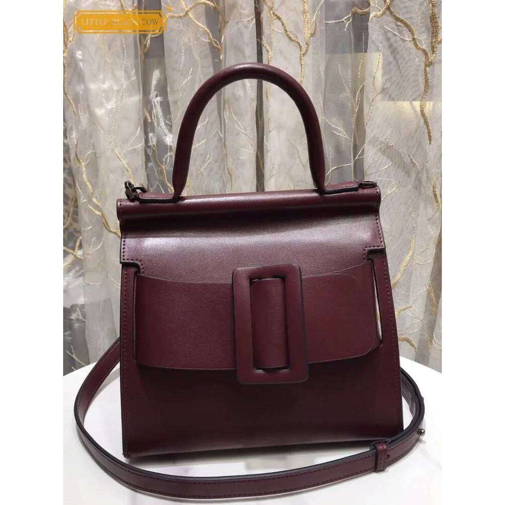 Office Ladies Fashion Tote Elegant Genuine Flap Bag Solid Color Vintage Cow Leather Handbag Women Single Shoulder Bags