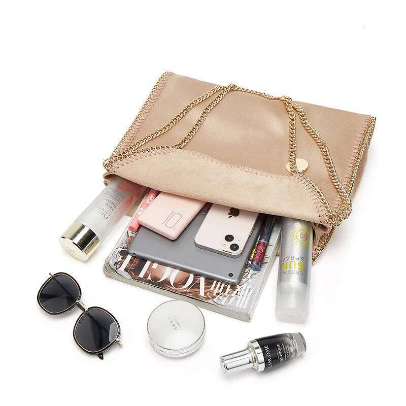 Designer's Retro Braided Chain Environmental Microfiber Handbag Women's New Fashion Multi-Functional Large Capacity Shoulder Bag