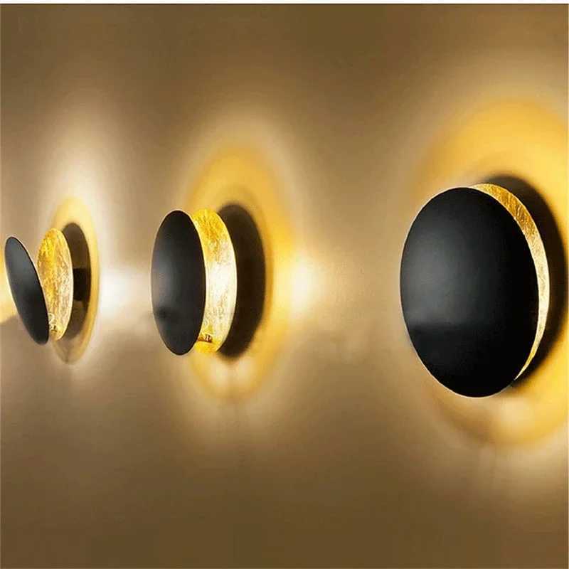Italian Smith Lederam solar eclipse silver Tao wall lamps can be rotated Wall Light living room bedroom bedside lamp LuminaireXJ250526