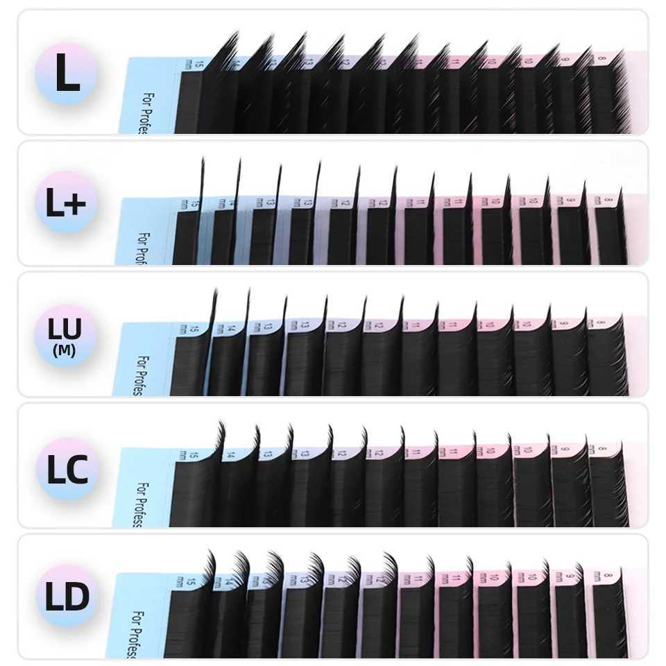 RUJADE Eyelash L/L+/LC/LD/LU(M)/B/C/CC/D/DD Curl Individual Eyelashes Natural Silk Mink Matte L M Shaped False Lashes Extension z250526V3Z4