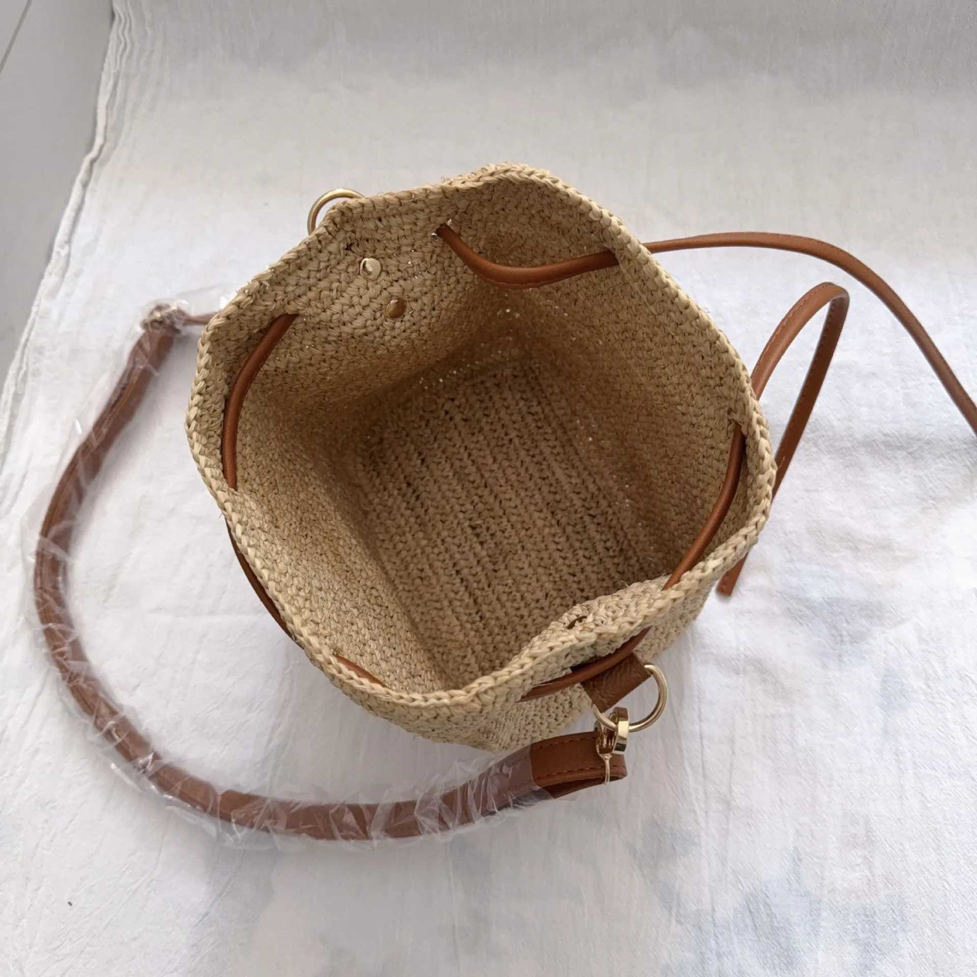 Ladies Summer Straw Lafite Crossbody Bag Women Beach Holiday Shopping Woven Shoulder Handbag Messenger Purses For Women Bags W250524