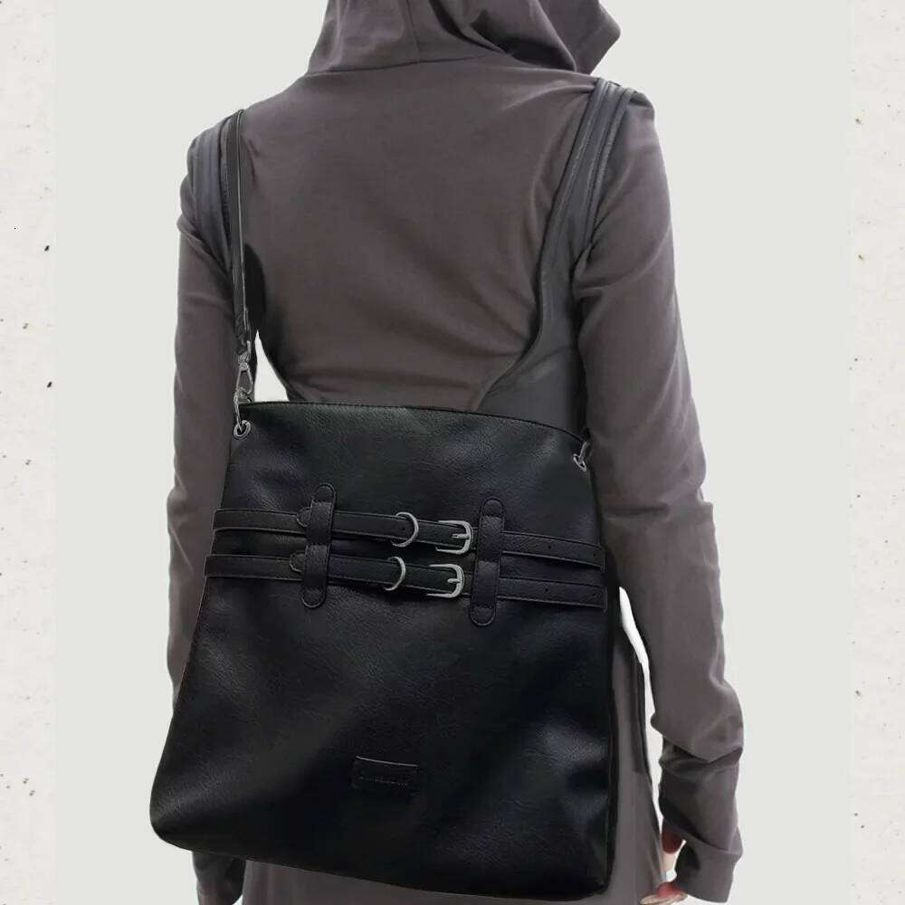 Women's Bags Designer Ladies' Fashion Y2k Spicy Girl Buckle Backpack With Large Capacity Retro Vintage Multi Functional Diagonal Cross Bag
