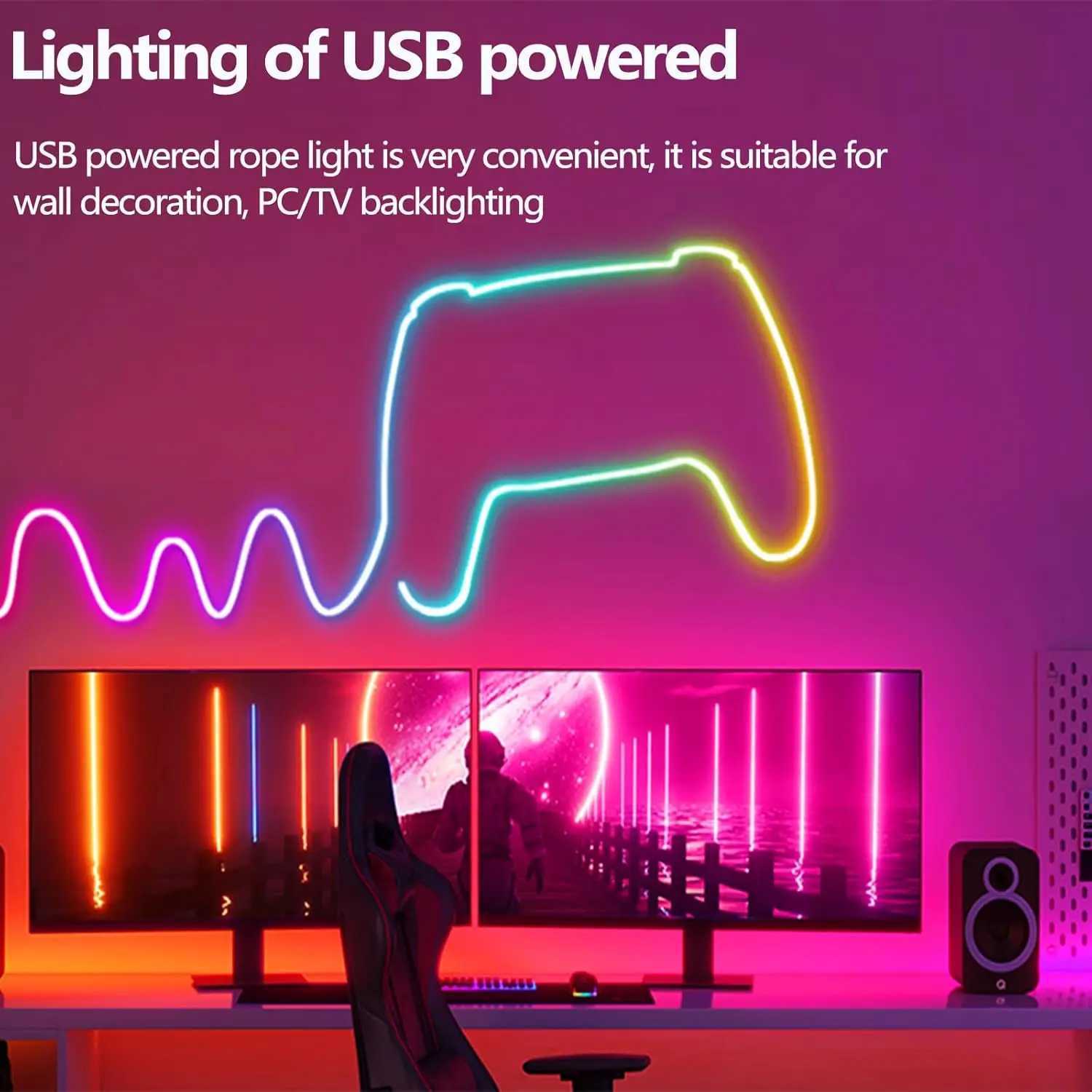 Bluetooth RGBIC Neon LED Strip Lights LED Waterproof Rope Light with Music Sync DIY Dreamcolor Chasing Strip Tape for Home Decor W250526