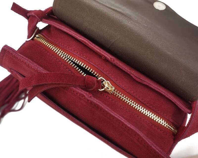 Designer Bag Women Genuine Leather Suede Small Size Saddle Leisure Retro Bohemian Hippie Ibiza Fringed Bury Side Sling Shoulder Bag