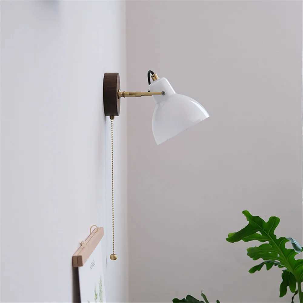 Home Decor Modern Wall Lamp Loft With Switch Glass Brass Adjustable Reading Sconce Wall Light Fixture For Bathroom Bedroom BedsideXJ250526