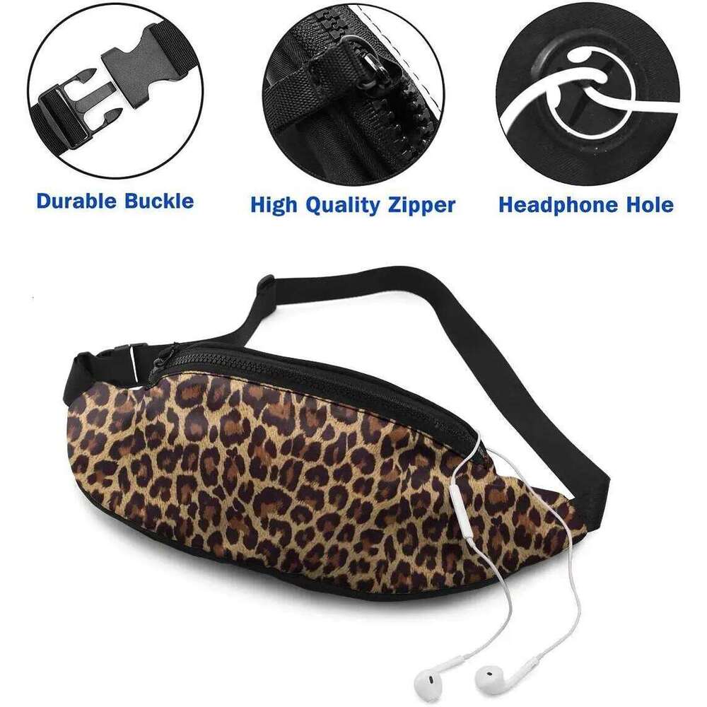 Women's Bags Designer Animal Leopard Waist Pack Men Women Running Belt Bags Hip With Adjustable Strap Bum Bag For Travel Sports