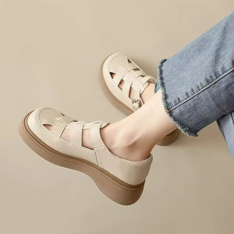 Womens Breathable Mesh Sandals with Adjustable Buckle Chunky Platform Wedge Heel Casual Comfort Shoes for Summer Walking 250526
