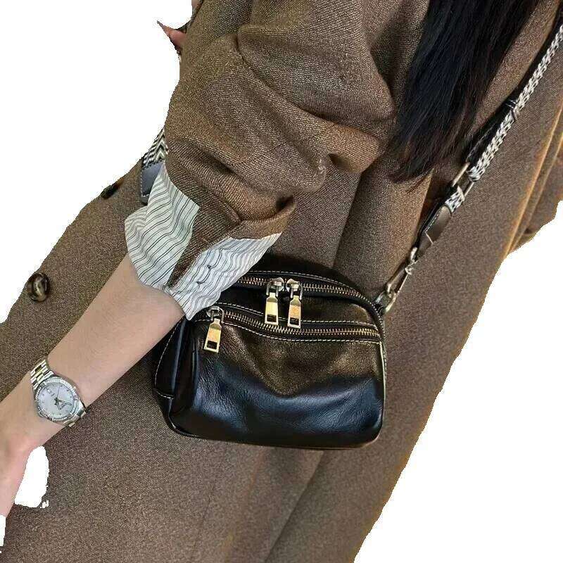 Designer Luxury Designer Luxury Women Cow Genuine Leather Small Bag Ladies Retro Popular Crossbody Female Designer Shoulder Bags Lady Cowhide Purse