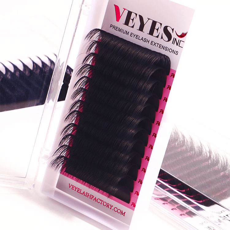 VEYES INC Classic Volume Lash Extensions 0.03-0.20 J/B/L/C/CC/D/DD Curl 5-25mm Mixed & Single Length Tray, Premium Silk Eyelashes, Professional Suppli