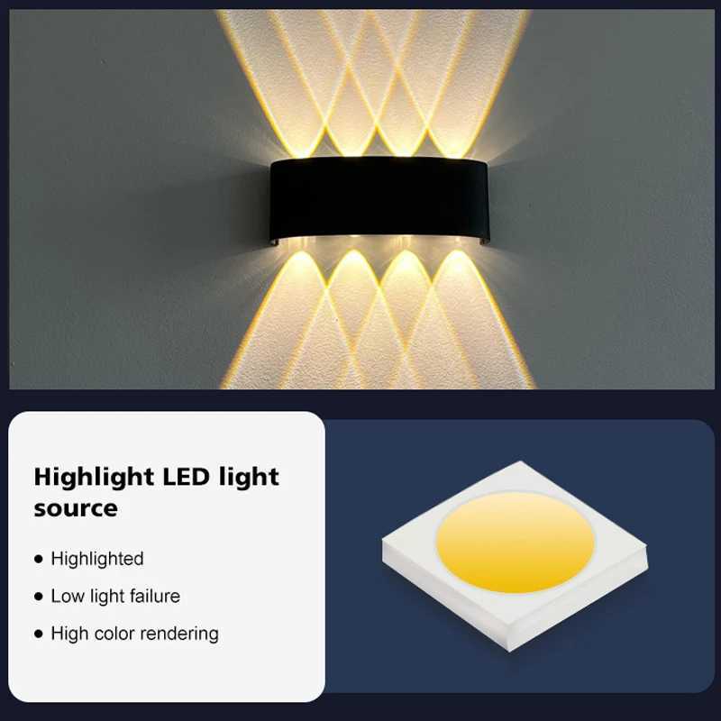 Up and Down LED Wall Lamp Waterproof IP65 Aluminum Interior Wall Light For Bedroom Living Room Corridor Indoor Outdoor LightingXJ250526