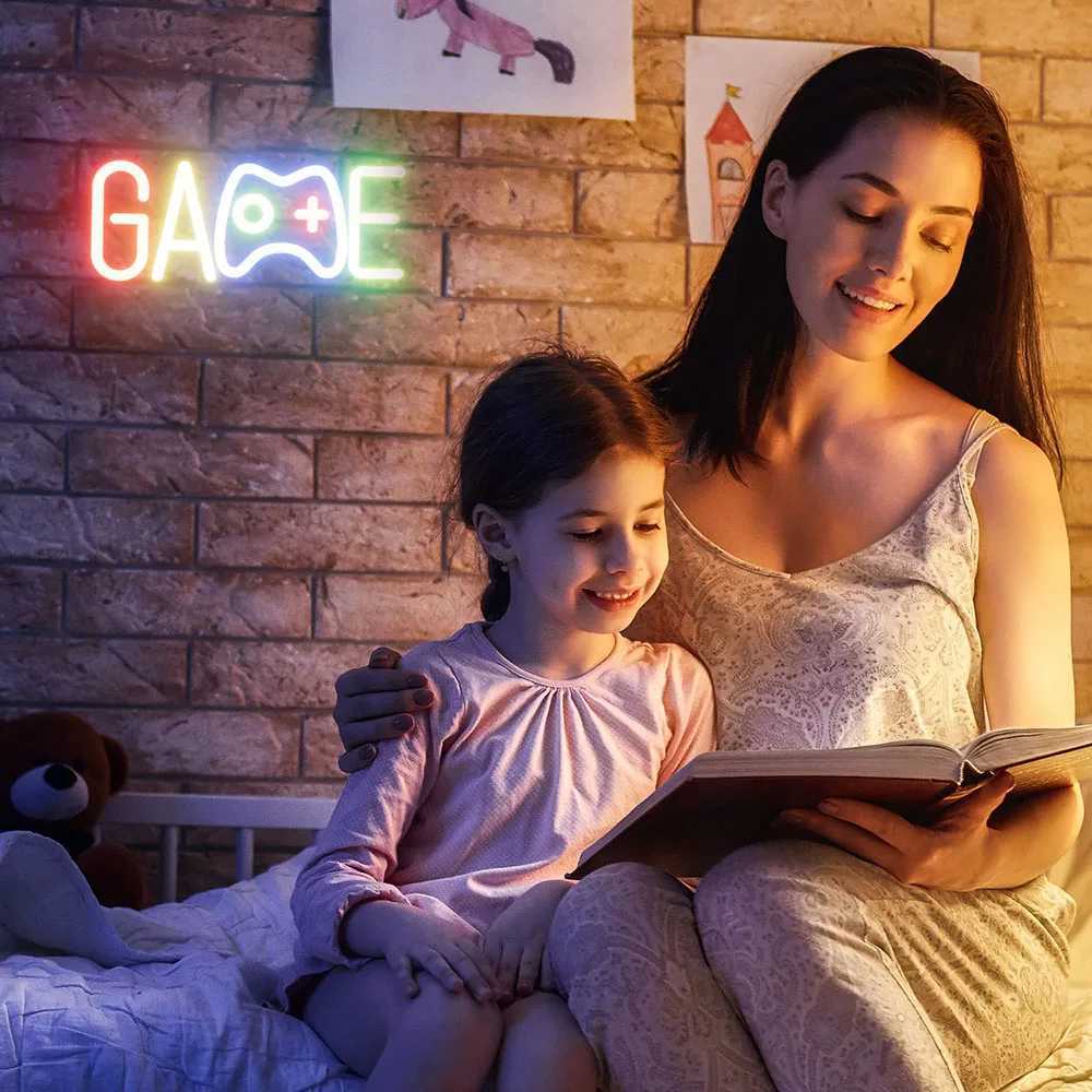 GAME Neon Sign Dimmable LED Neon Signs Wall Decor USB Powered Game Neon Lights LED Light Kids Gamer Gift For Birthday Christmas W250526