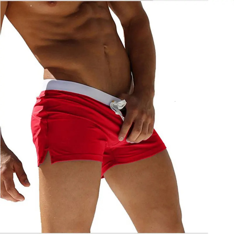 Mens Swimsuit 10 Color Back Pocket n Quickdrying Beach Boxer Shorts Summer Swimming Trunks Z260314