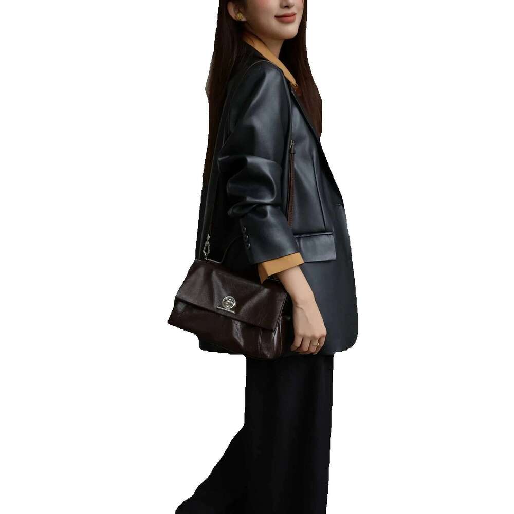 Designer Luxury Designer Luxury Ladies' Vintage High-End Leather Shoulder Crossbody Bag