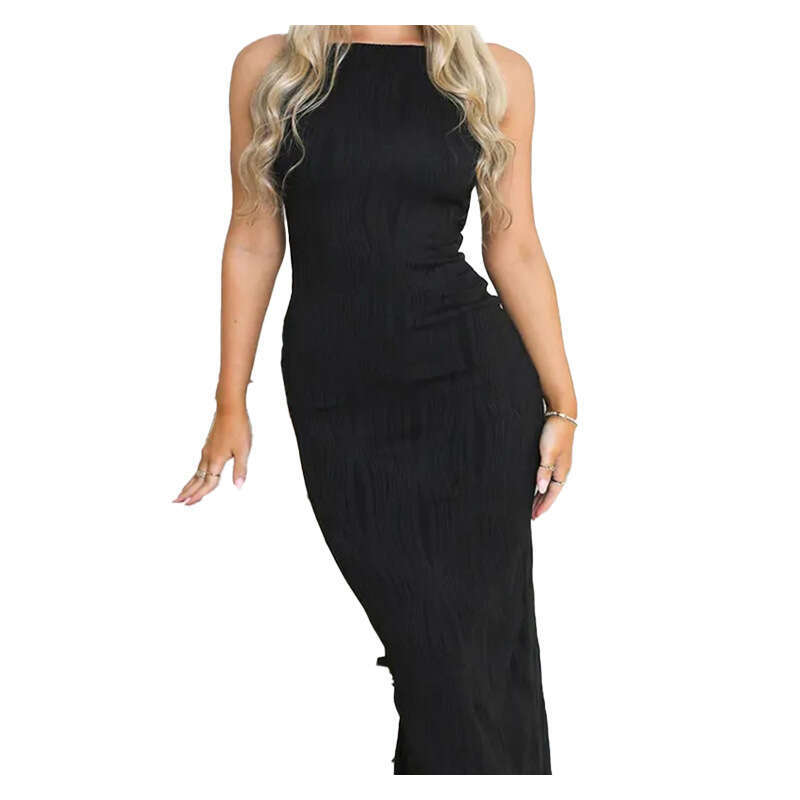 Backless Sexy Dress Summer New Fashion Three Dimensional Line Sexy Spaghetti Strap Slim Dress For Women Sexy Flowy Dresses