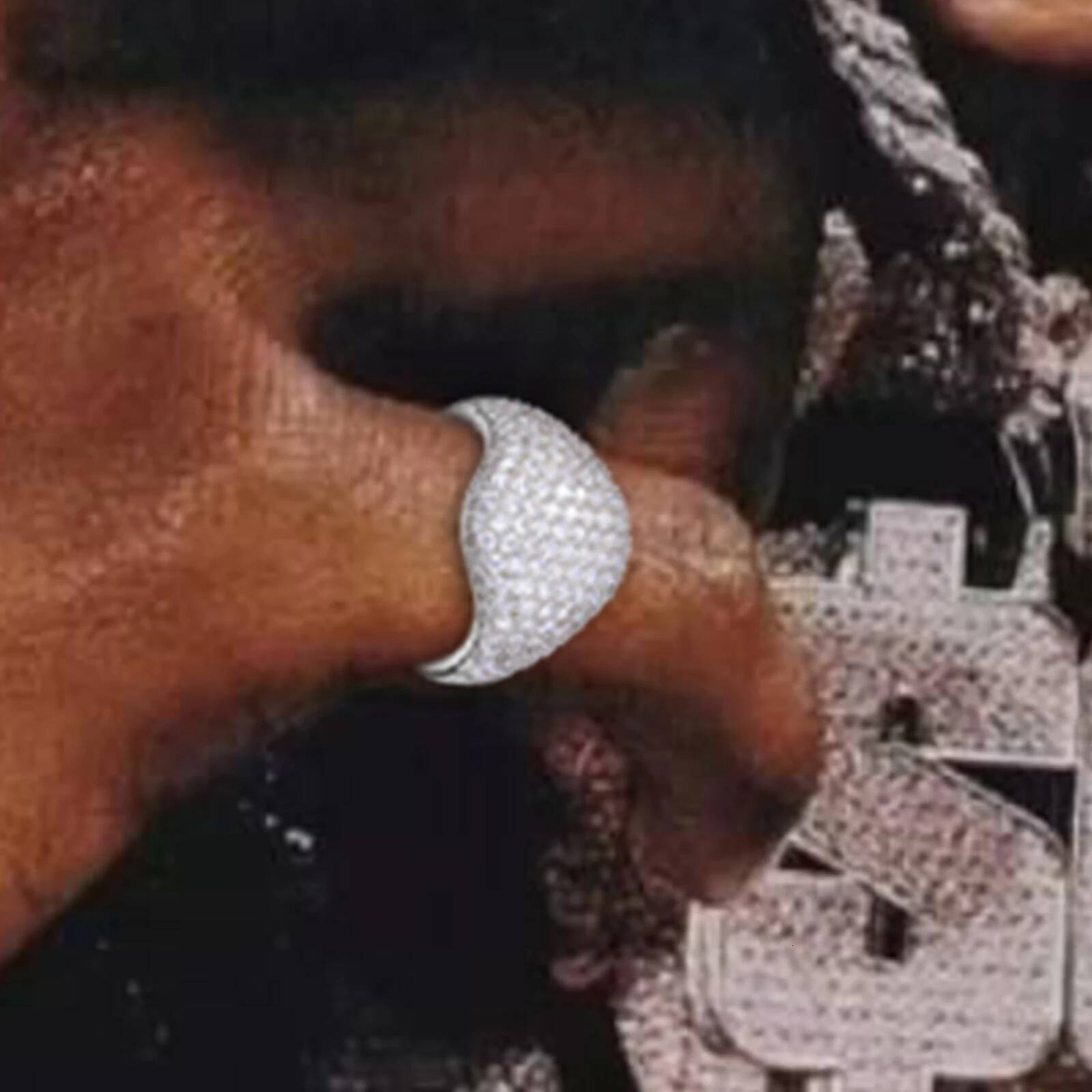 3 Rows 3mm Classic Ring Sier For Women Moissanite VVS1 D Color With Gra Certificate Pass Dia Tester