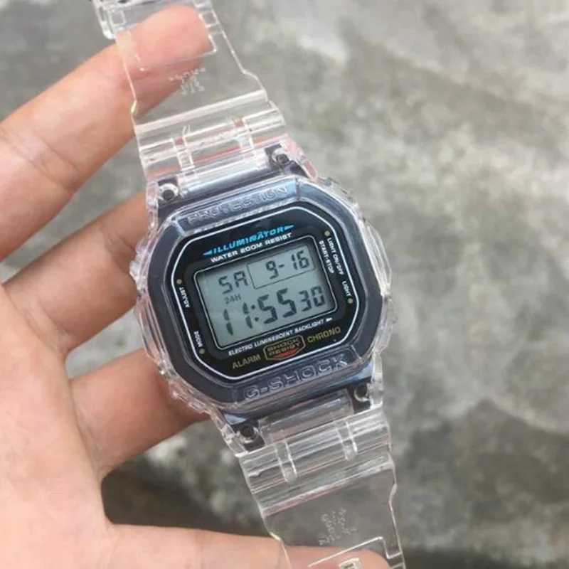 Fashion Women Watches Black White Casual Transparent Digital Sport Watch Lovers Gift Clock Children Wristwatch Couple Clock M250526