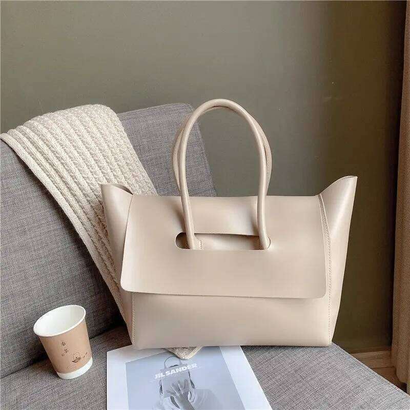 CGABG 2024 Fashion Handbags Woman Large Capacity Tote Simple High Quality PU Leather Female Designer Shoulder Bag