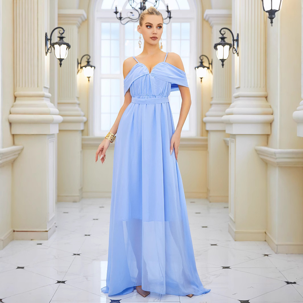 Dance dress long skirt elegant and long banquet evening gown