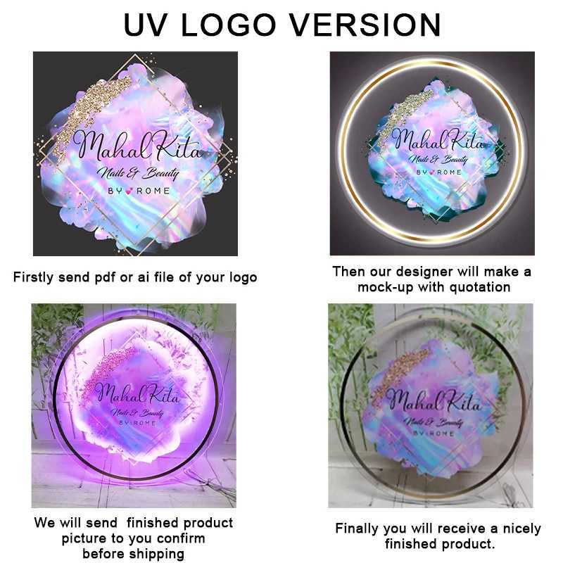 Custom Acrylic Business Sign LED Square Round Business Neon Lights Sign Plaque Neon Circle Name 3D Company Shop Wall Art W250526