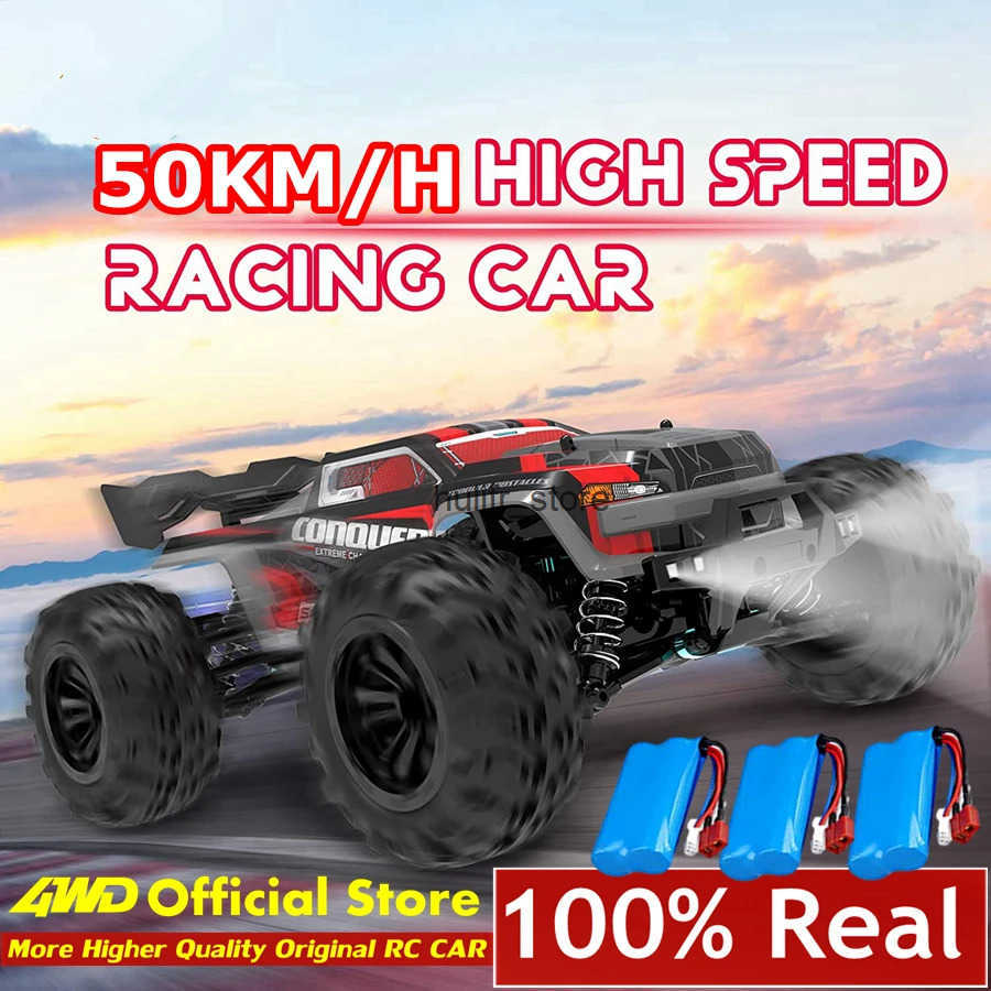 Free shipping 4WD 1 16 80KM/H Super Brushless 50KM/H Brushed RC Car 4x4 Off Road Remote Control High Speed Drift Racing Truck Toy Kids Adults Q0526