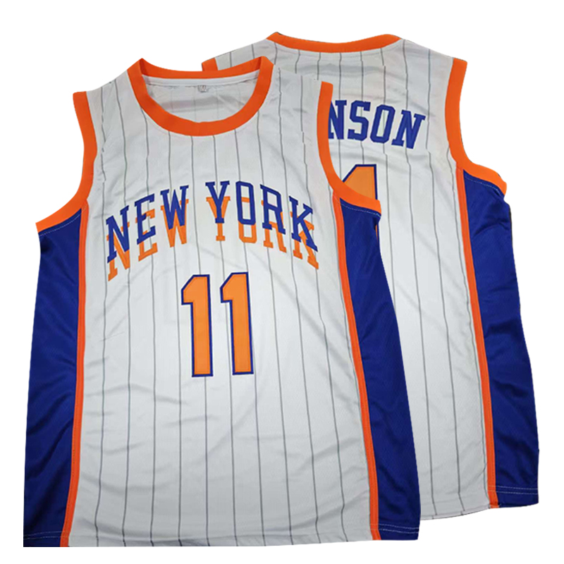 #11 Embroidered Blue White Basketball Jersey Breathable Polyester, Perfect for Outdoor Sports & Street Style In Stock Men's