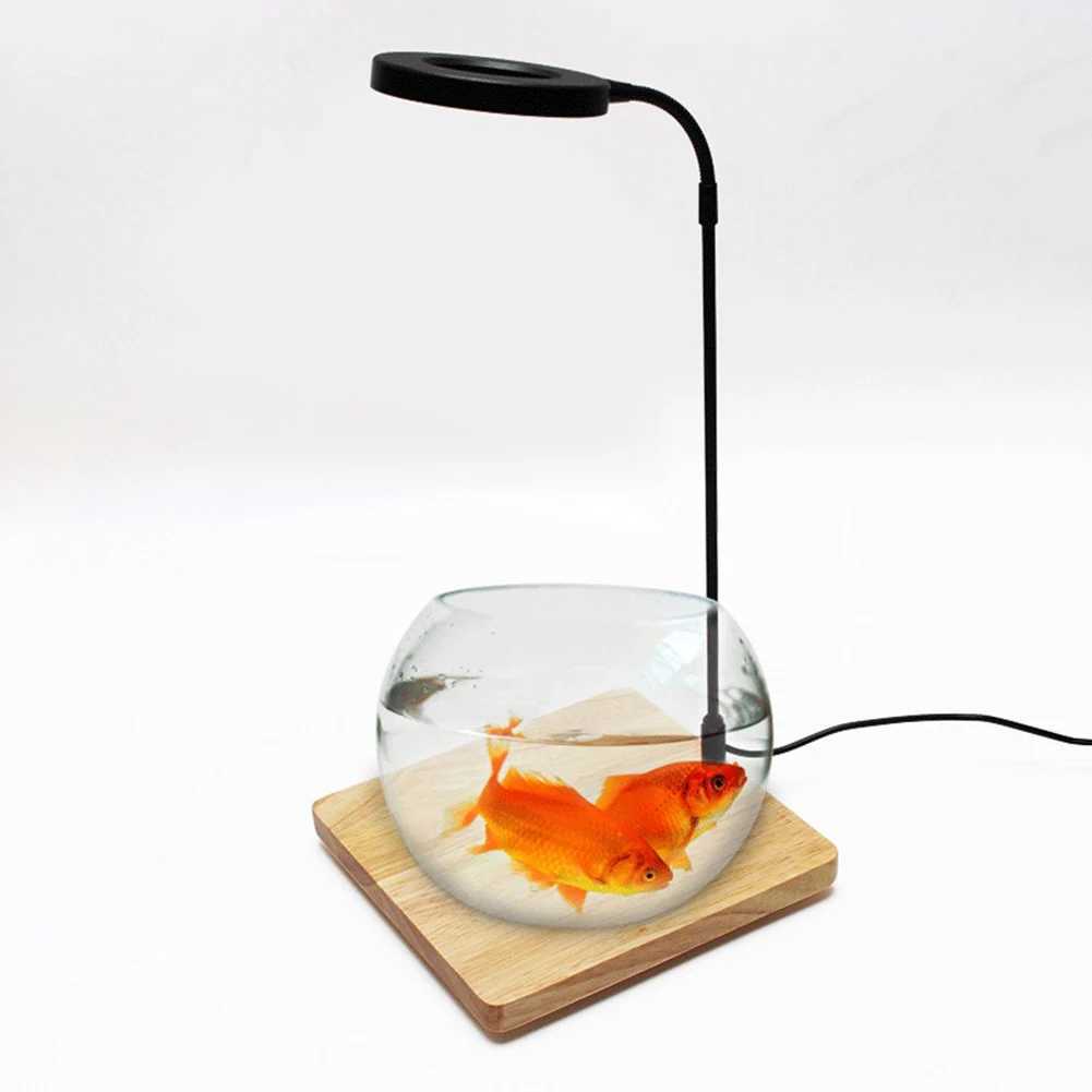 10W Dimmable LED Aquarium Light with Timer and USB Plug 3000K Warm White 6000K Cold White Fish Tank Plant Grow Lamp with BaseXJ250526