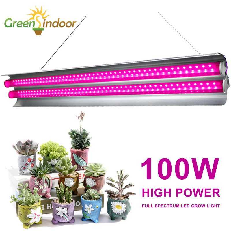Full Spectrum 100W LED Grow Light Indoor Strip Growth Lamp For Plants Growing Tent Fitolampy Phyto Lamp Flower Growth Light BulbXJ250526