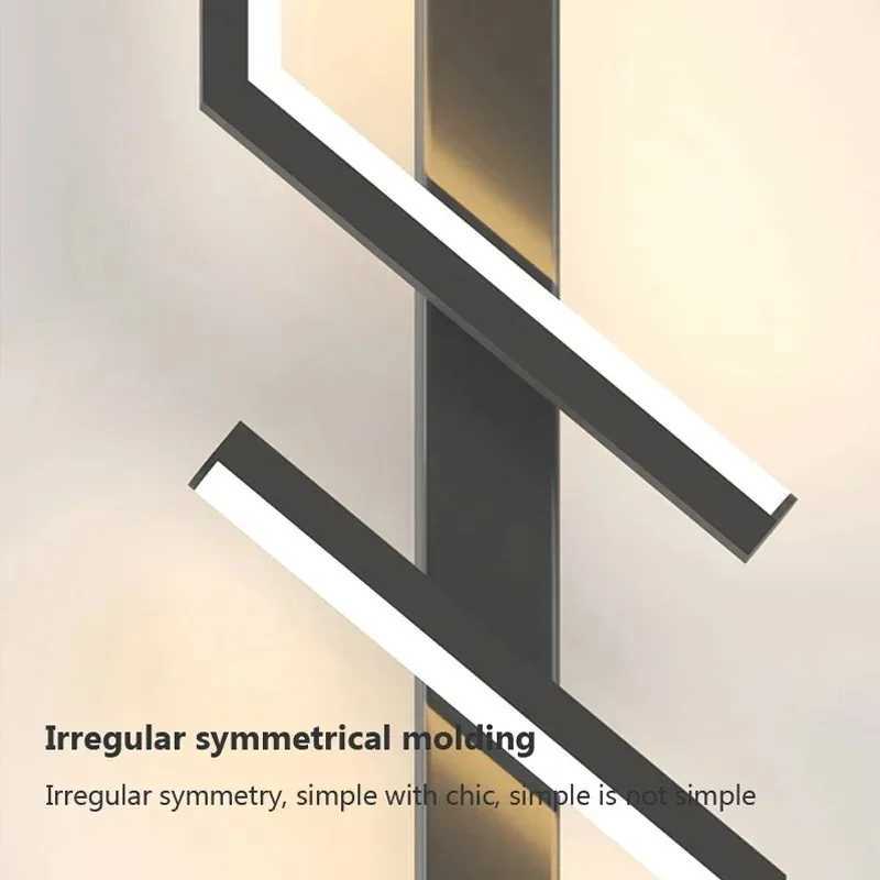 Modern Linear Strip Wall Light Black 60/80/100/120cm Living Room Bedroom Study Exhibition Lighting Fixtures Interior DecorationXJ250526