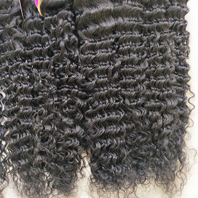 8A Indian Hair Human Hair Curtains 1B Color Hair Bundles Deepwave Human Hair Bundles S25526