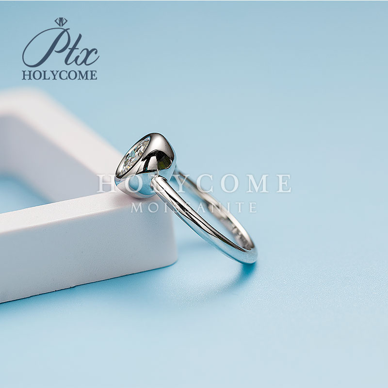 Fashion Moissanite Open Ring 925 Sterling Silver Jewelry D Color Round Brilliant VVS Diamond Bubble Party Daily Wear Ring Gift for Women