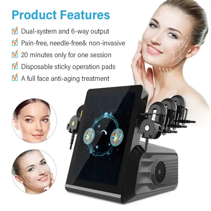 Advanced 6-In-One Non-Surgical Facelift Equipment Featuring Radiofrequency and Electromagnetic Muscle Stimulation Technology