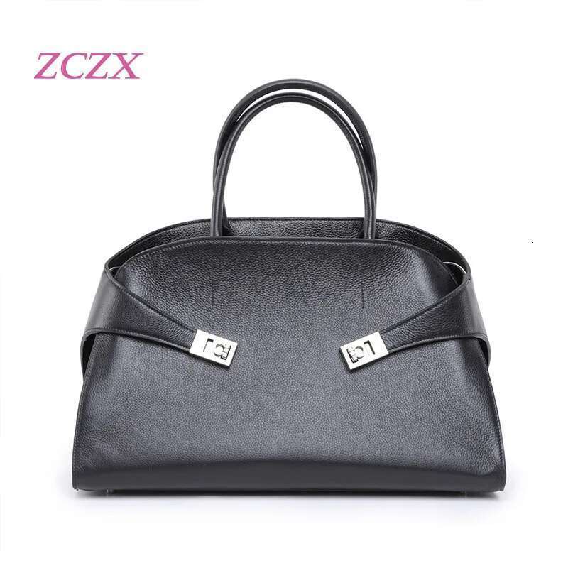 High Quality Women's Handbag Fashionable Commuting Genuine Leather Large Capacity Single Shoulder Crossbody Bag
