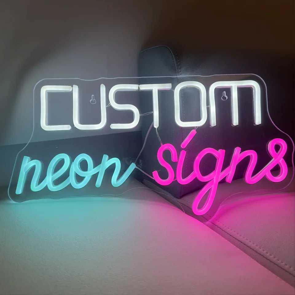 Custom Neon Sign LED Light Personalized Custom Wall Decor Neon Sign For Store Wedding Happy Birthday Party Bar Neon Sign W250526