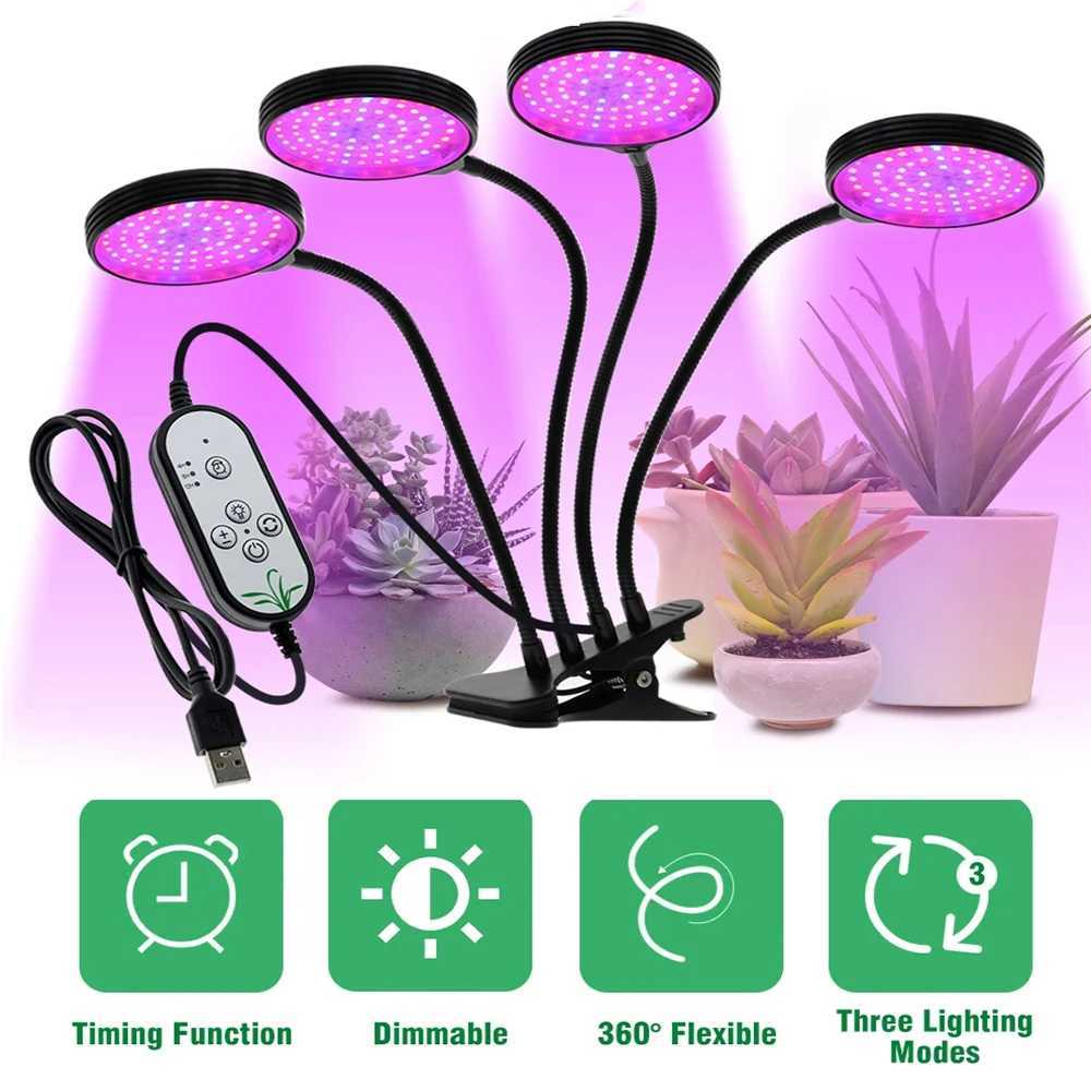 Plants Growth Light Indoor Full Spectrum LED Plant Light with Automatic On/Off Timer Dimmable 360Adjustable Gooseneck LightXJ250526