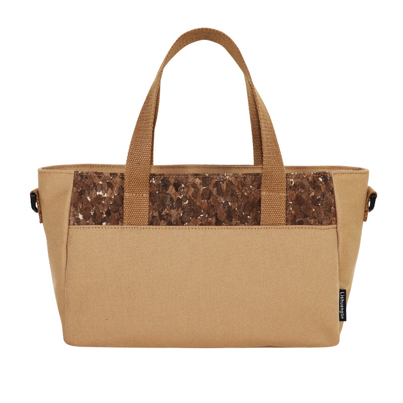 Brand Quality New Style Fashionable new cork handbag grounds fiber environmentally friendly fabric single shoulder crossbody bag New Free Delivery Des