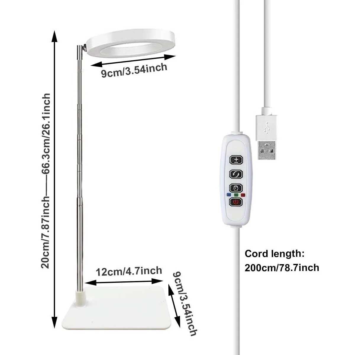 Full spectrum LED plant growth Light 3/9/12 Timing height adjustable three color temperature indoor pot succulent plant lightXJ250526