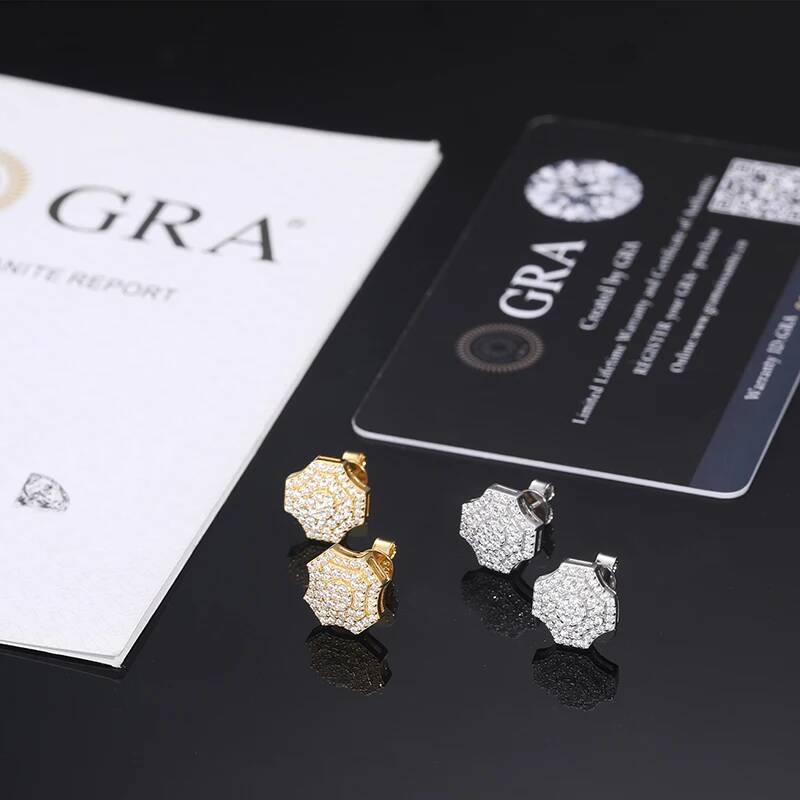 Classic Geometric Shape Moissanite Earring For Women Jewelry Top Quality 100% s Sterling Sier Fashion Earrings Engageme