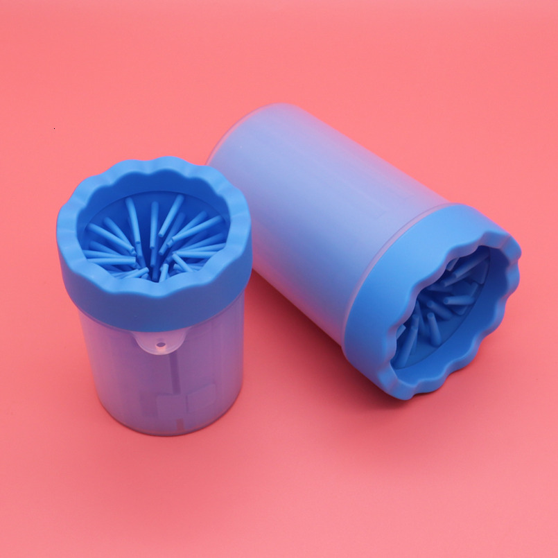 Dog Paw Cleaner Pet Foot Washing Cup Pet Supplies for Small Medium Large Breed Dogs Cats Portable Soft Silicone Cups Can be Detached and Washed Blue 3