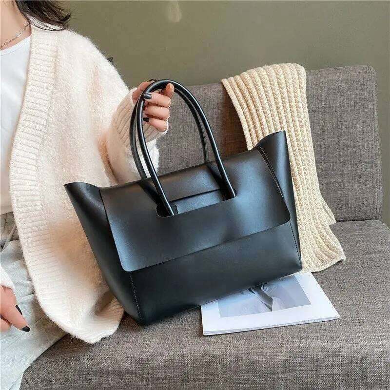 CGABG 2024 Fashion Handbags Woman Large Capacity Tote Simple High Quality PU Leather Female Designer Shoulder Bag