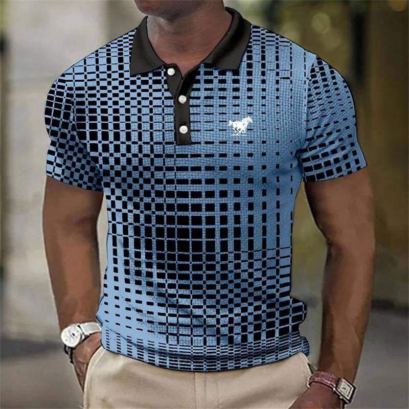 New Trending Men Summer Short Sleeve Fashion Casual Polo Shirt .
