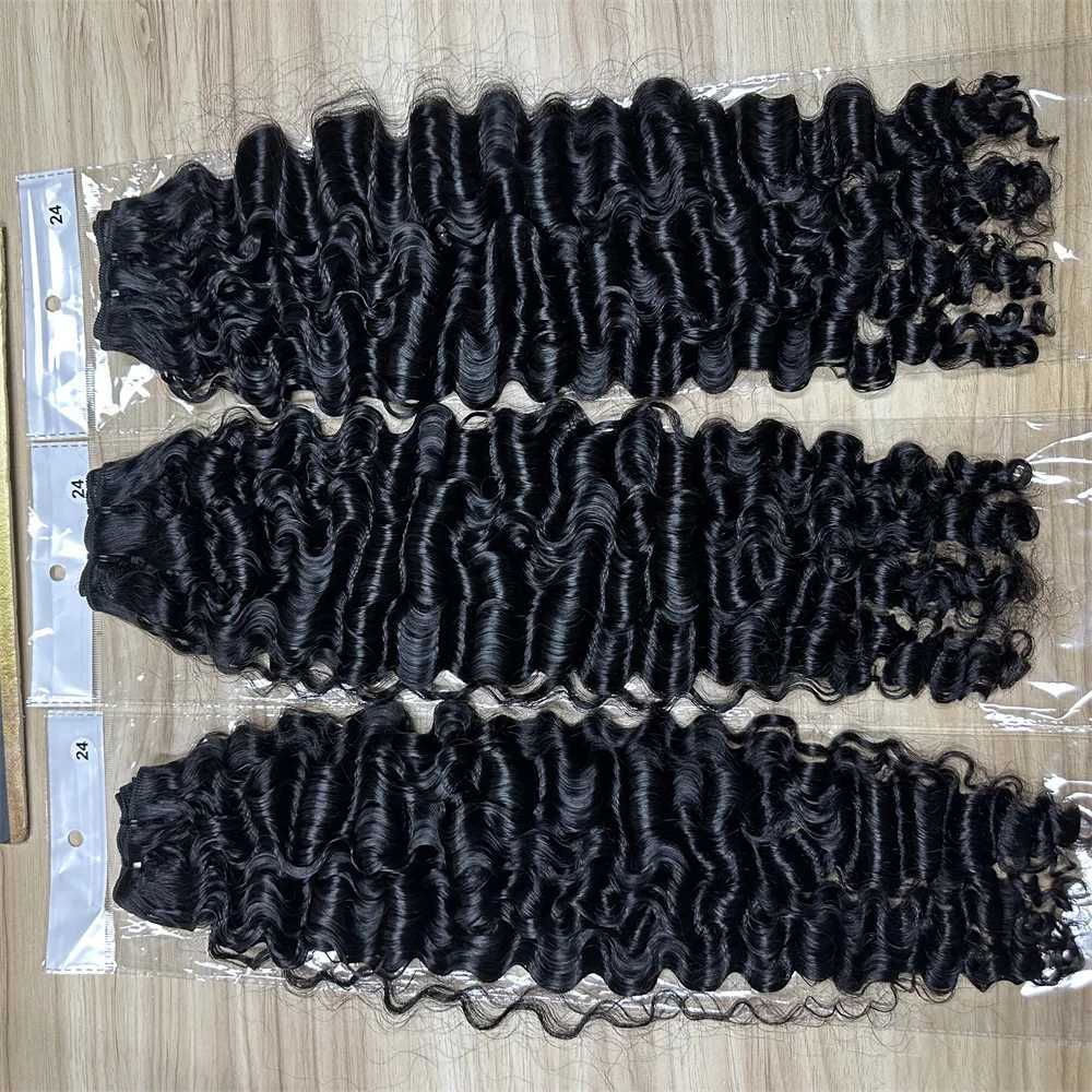 3C4A Burmese Curly Hair Bundles Virgin Human Hair Burmese Vietnamese Raw Human Hair Extensions Wholesale For Full Head 18A S25526
