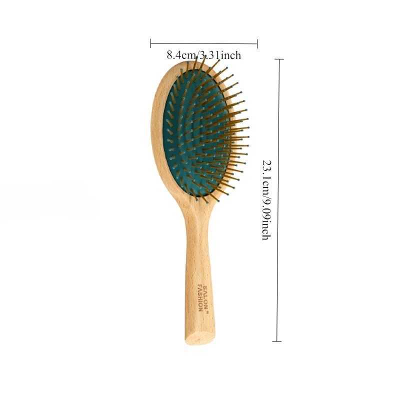 High Quality Wood Comb Professional Healthy Paddle Cushion Hair Loss Massage Brush Hairbrush Comb Scalp Hair Care Healthy Comb R250526