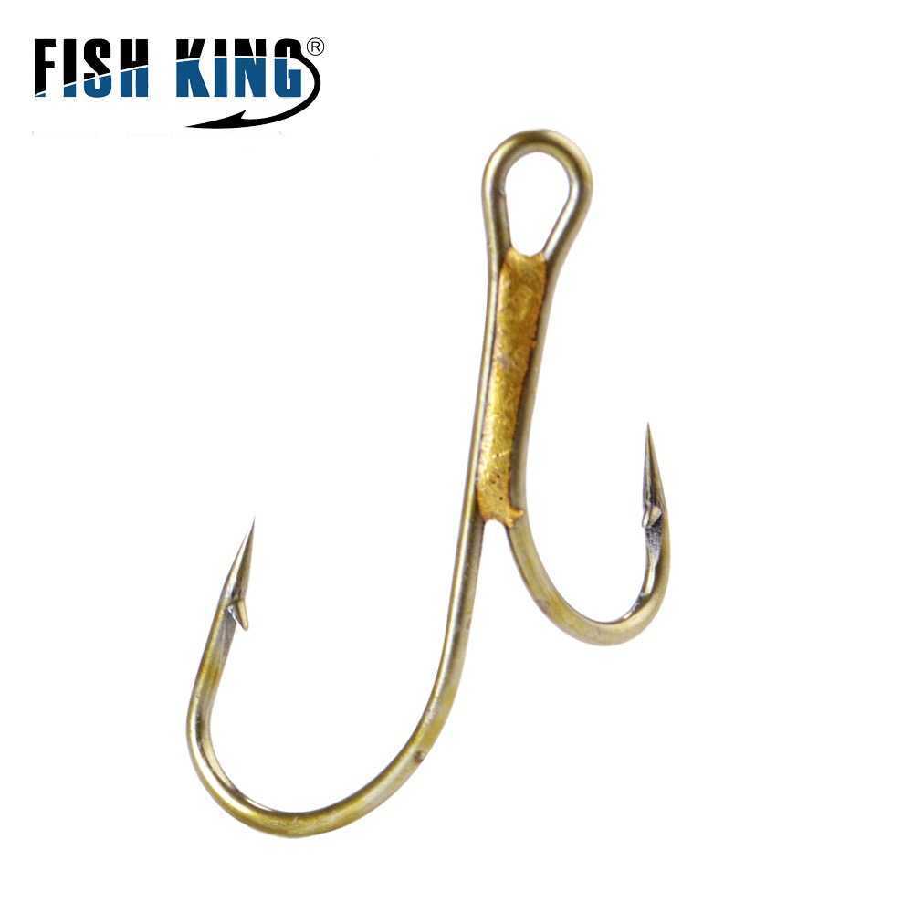 20pcs Double Fishing Hook High Carbon Steel Golden Barbed Hook 1# 2# 4# 6# 8# Pike Trout Perch Ringed Zander Fishhooks Z250402